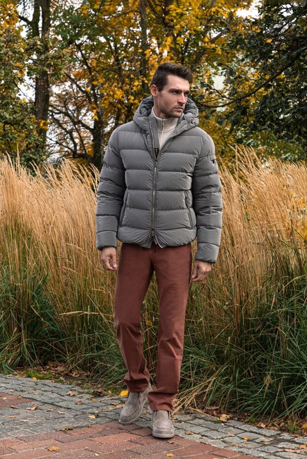 Zilli қызыл-қоңыр мақтадан тігілген, қарама-қарсы әрлеуі бар ерлер джинсы
 167239 - фото 2