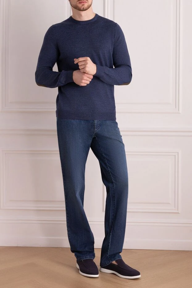 Zilli man blue cotton jeans for men купить с ценами и фото 167241 - photo 2