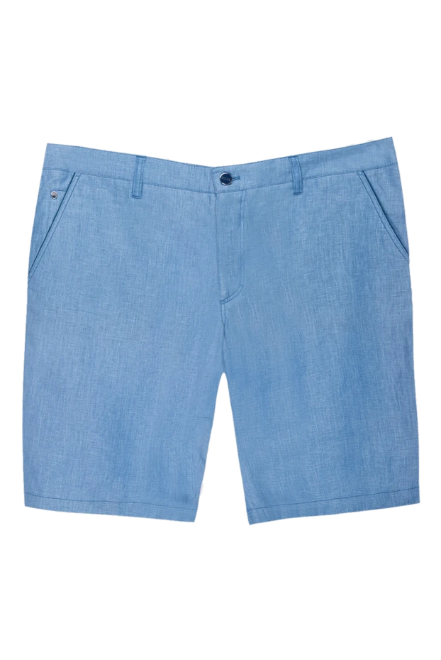 Zilli man blue linen shorts for men купить с ценами и фото 167244 - photo 1