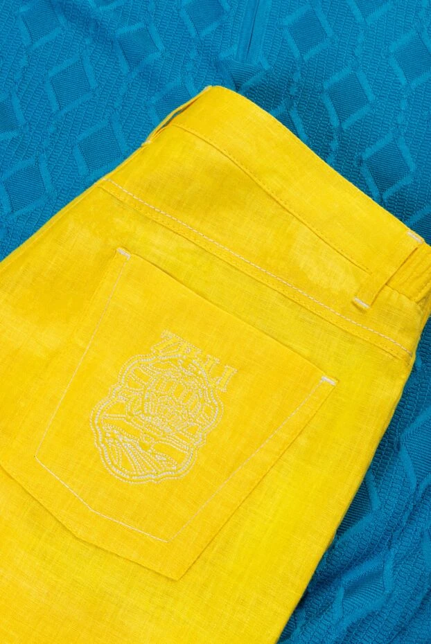 Zilli yellow linen shorts for men 167250 - photo 2