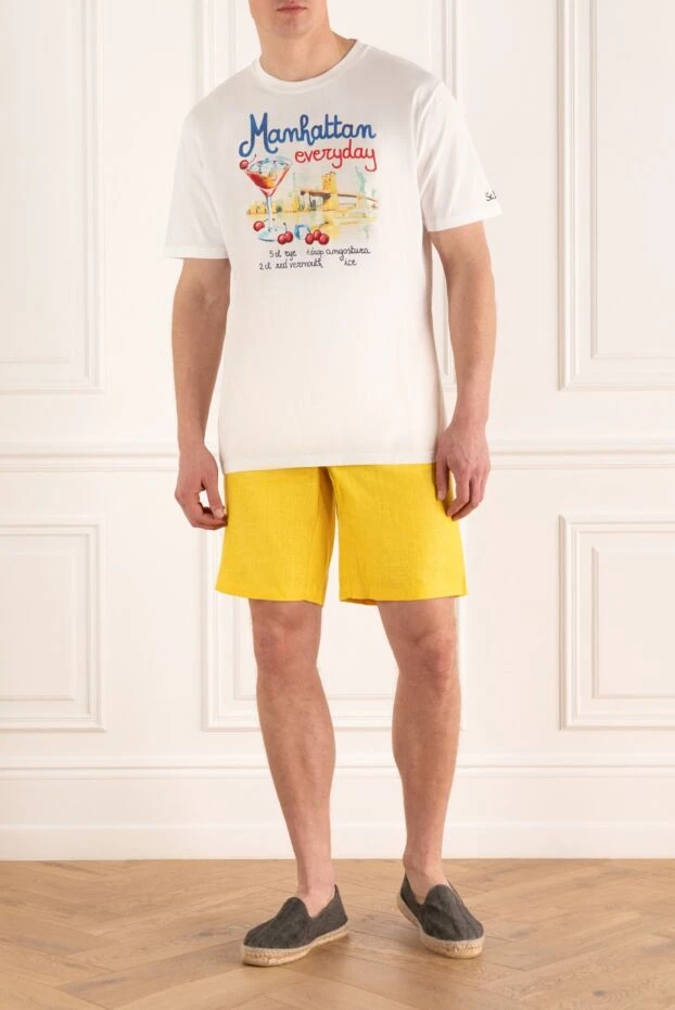 Zilli man linen shorts yellow for men купить с ценами и фото 167250 - photo 2