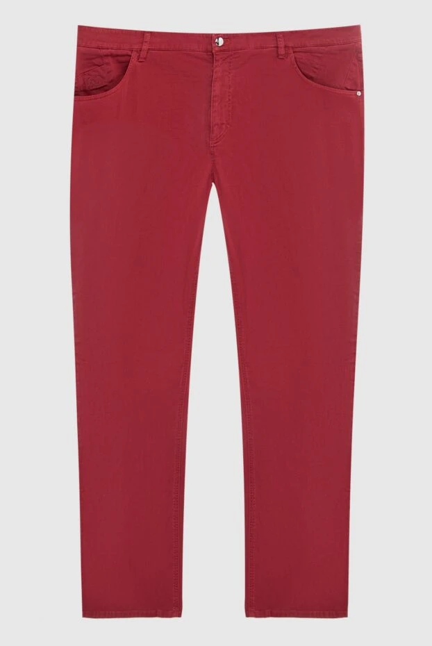 Zilli man red cotton and elastane jeans for men купить с ценами и фото 167264 - photo 1