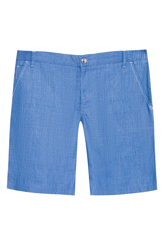 Zilli man blue linen shorts for men купить с ценами и фото 167268 - photo 1