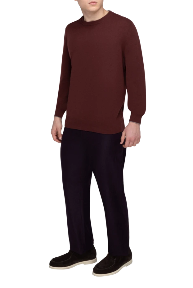 Zilli man jeans made of wool m polyamide burgundy for men купить с ценами и фото 167281 - photo 2