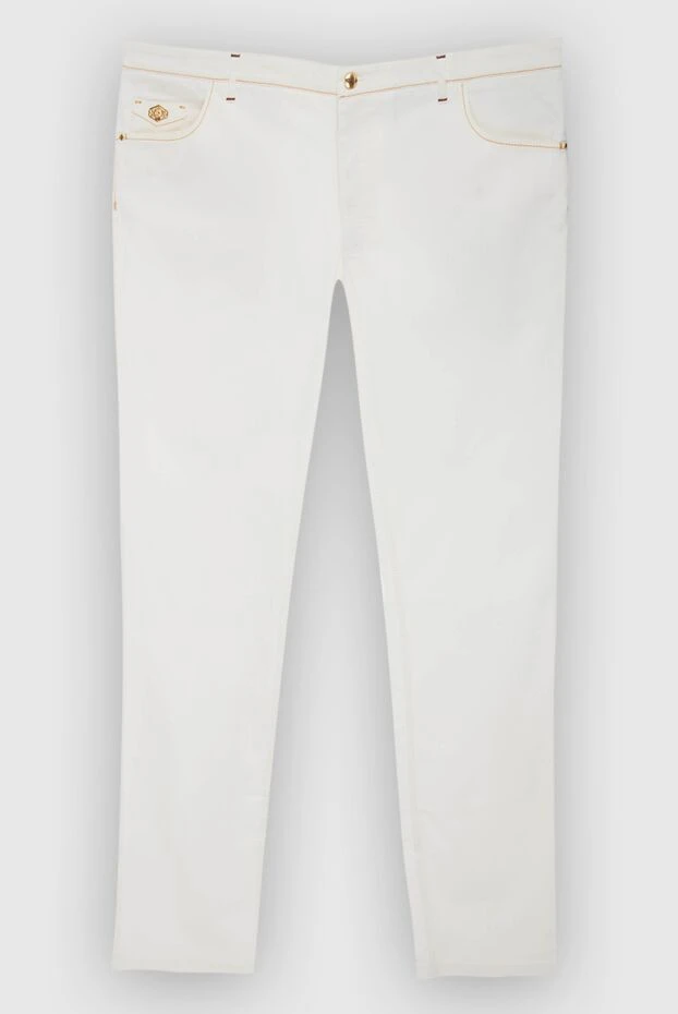 Zilli man white cotton trousers for men купить с ценами и фото 167282 - photo 1