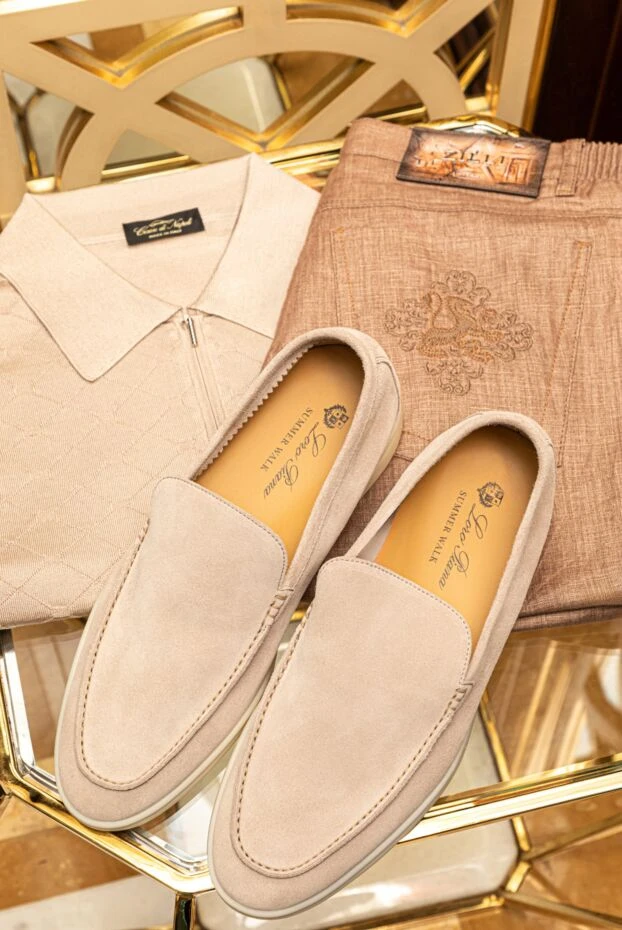 Zilli мужские брюки из льна в спокойном бежевом цвете
 167283 - фото 2