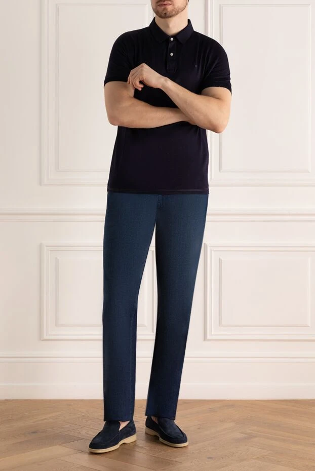 Zilli man blue cotton jeans for men купить с ценами и фото 167297 - photo 2