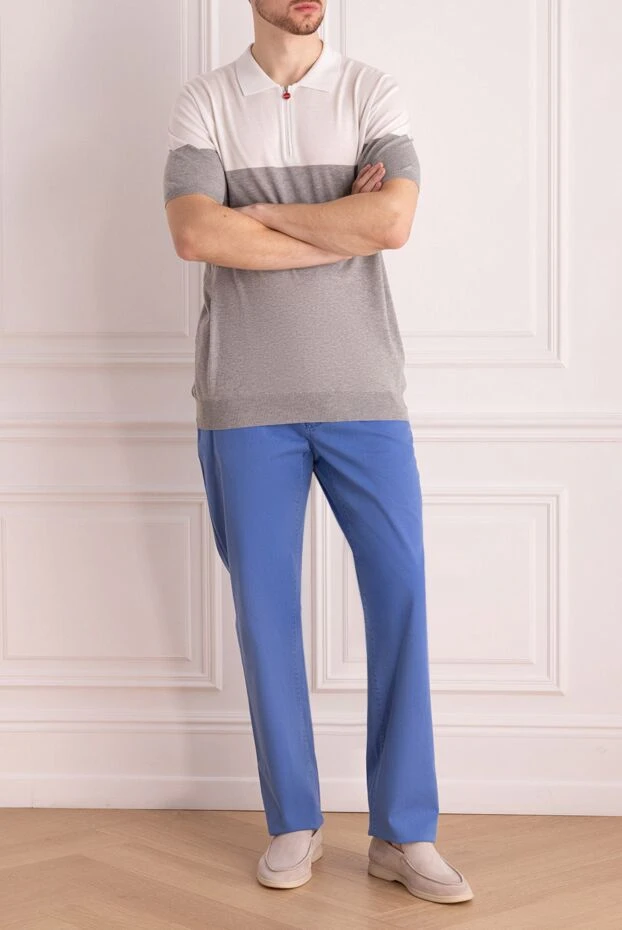 Zilli man blue cotton jeans for men купить с ценами и фото 167321 - photo 2