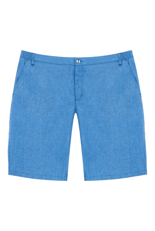 Zilli man blue linen shorts for men купить с ценами и фото 167322 - photo 1