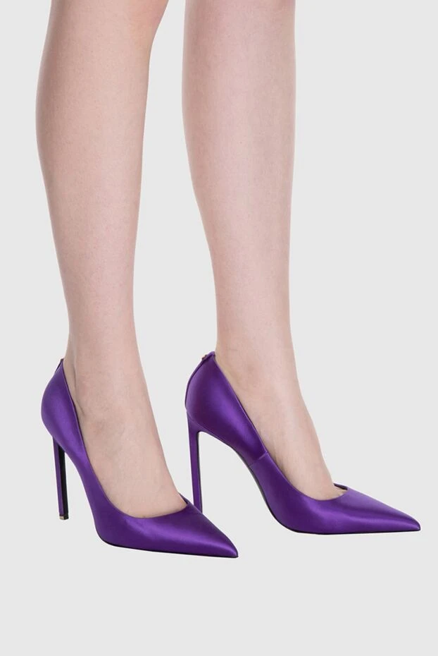 Tom Ford woman purple leather and satin shoes for women купить с ценами и фото 167342 - photo 2