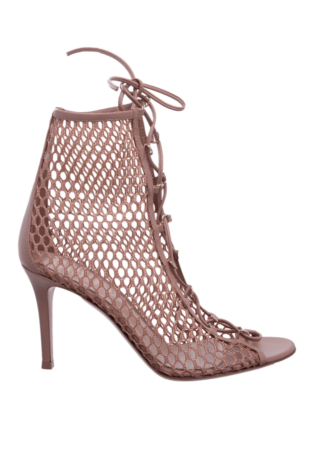 Gianvito Rossi Әйелдер бежевый әйелдер былғары және тоқыма сандалдар купить с ценами и фото 167373 - фото 1