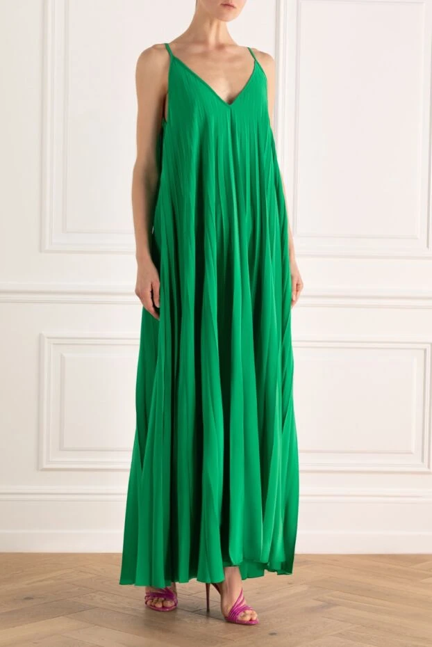 P.A.R.O.S.H. woman green polyamide dress for women купить с ценами и фото 167375 - photo 2