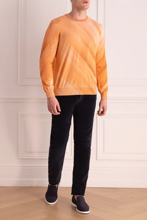 Zilli man cotton jumper orange for men купить с ценами и фото 167391 - photo 2