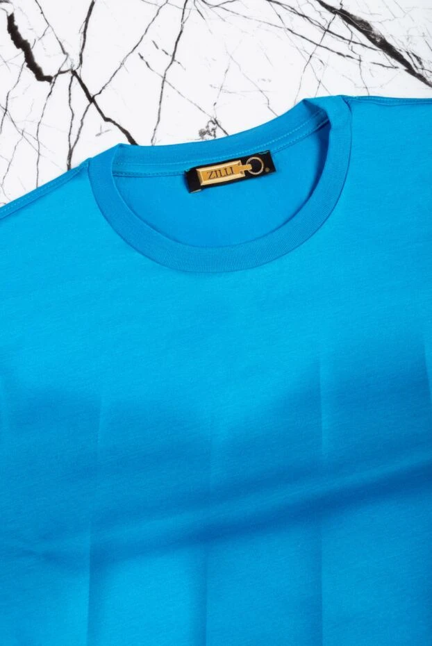 Zilli blue t-shirt with satin diagonal pattern
167411 - photo 2