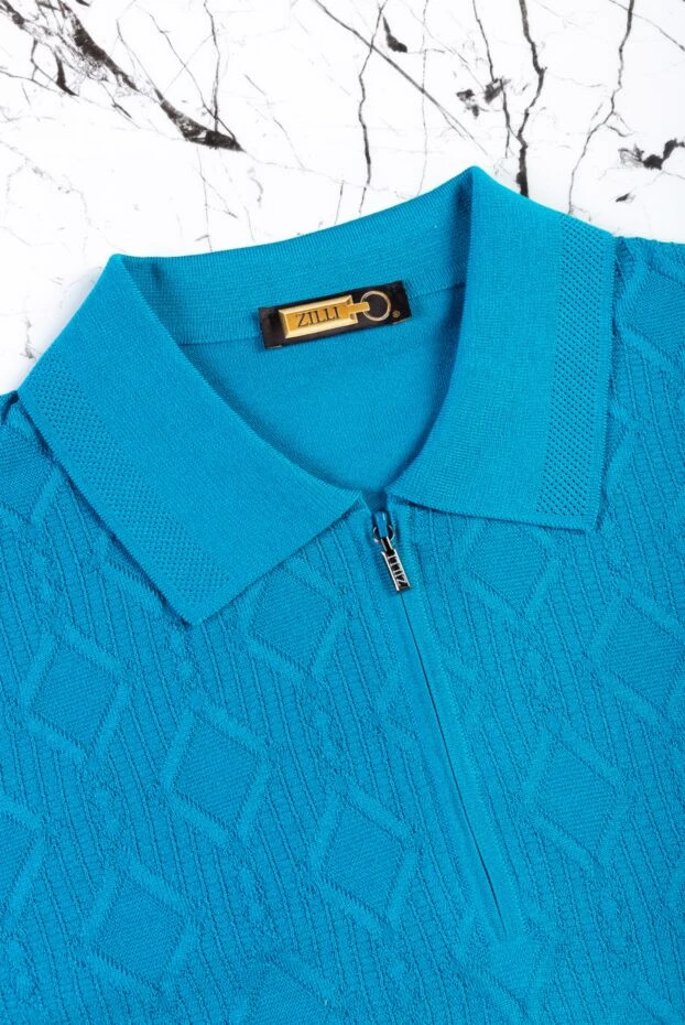 Zilli mens designer short sleeve polo shirt blue
167414 - photo 2