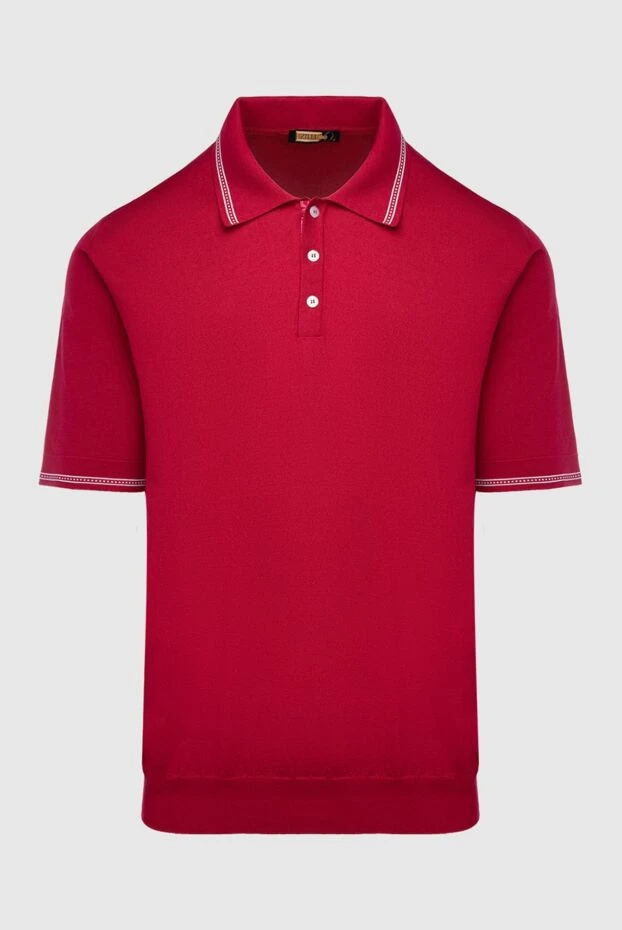 Zilli man cotton, silk and crocodile leather polo red for men купить с ценами и фото 167420 - photo 1