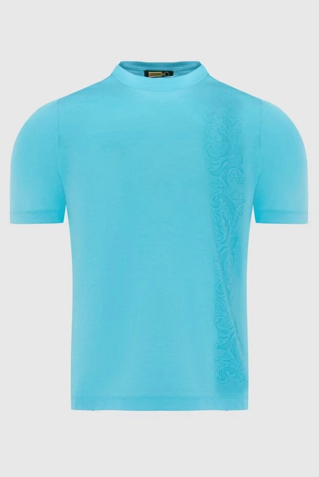 Zilli man blue cotton t-shirt for men купить с ценами и фото 167435 - photo 1