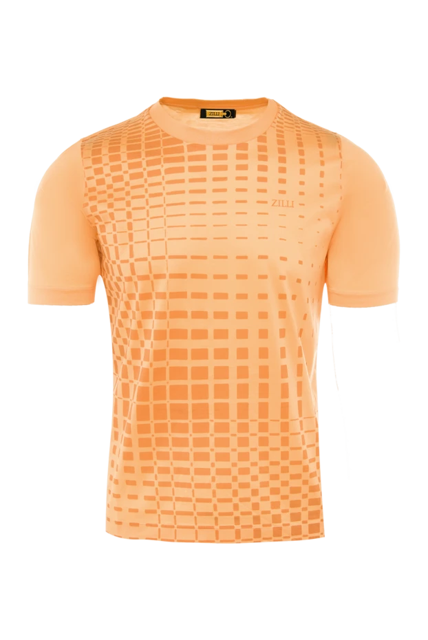 Zilli man cotton t-shirt orange for men купить с ценами и фото 167438 - photo 1