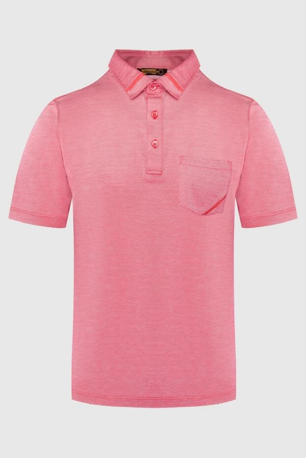 Zilli man cotton and silk polo shirt pink for men купить с ценами и фото 167441 - photo 1