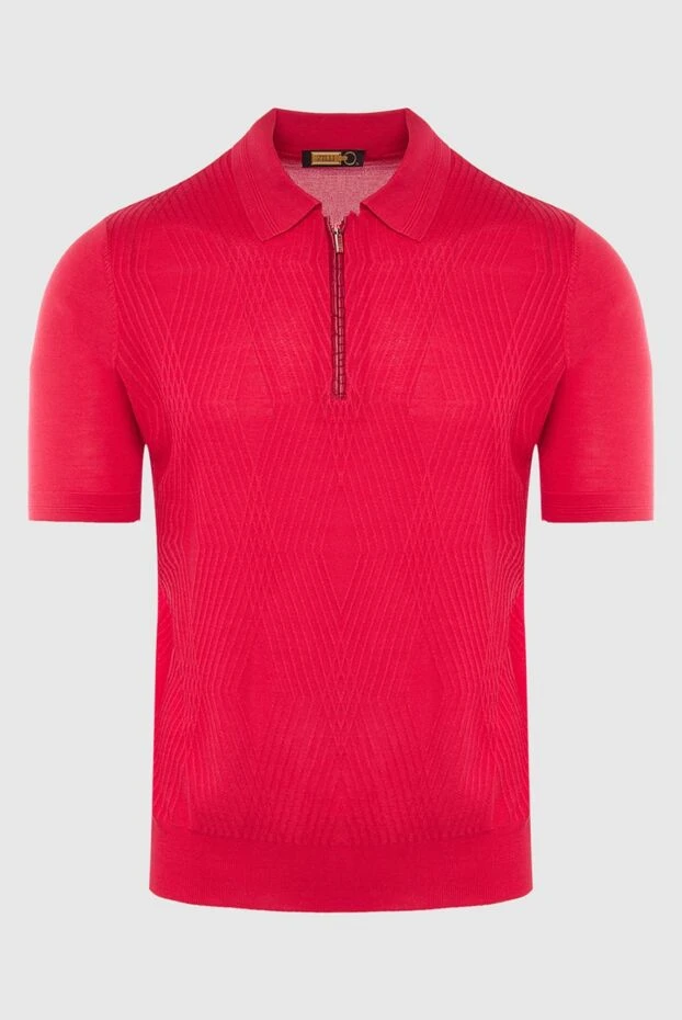 Zilli man cotton, silk and crocodile leather polo red for men купить с ценами и фото 167454 - photo 1