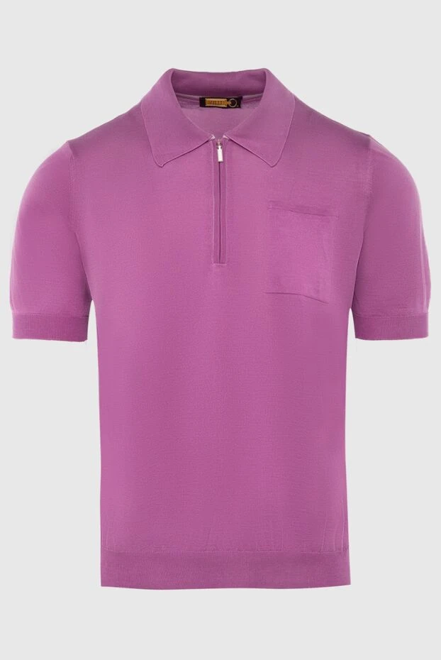 Zilli man cotton and silk polo shirt purple for men купить с ценами и фото 167459 - photo 1