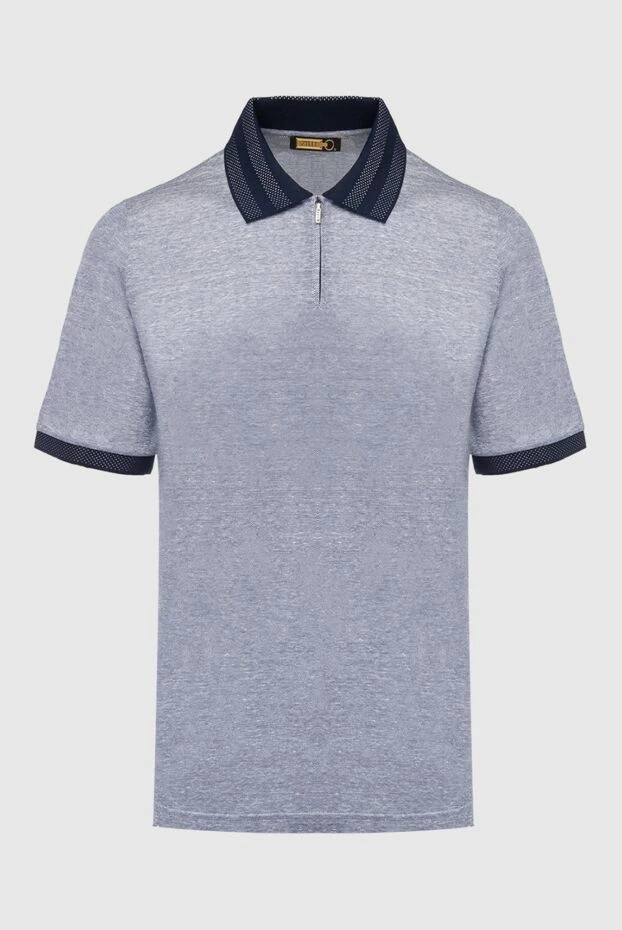 Zilli man linen and silk polo gray for men купить с ценами и фото 167498 - photo 1