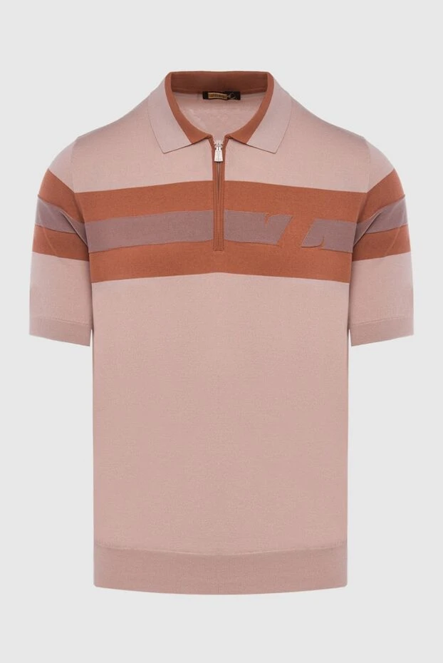 Zilli man cotton and silk polo orange for men купить с ценами и фото 167525 - photo 1