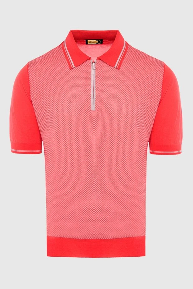 Zilli man cotton, silk and crocodile leather polo orange for men купить с ценами и фото 167549 - photo 1