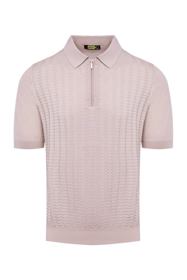 Zilli man cotton and silk polo shirt pink for men купить с ценами и фото 167550 - photo 1