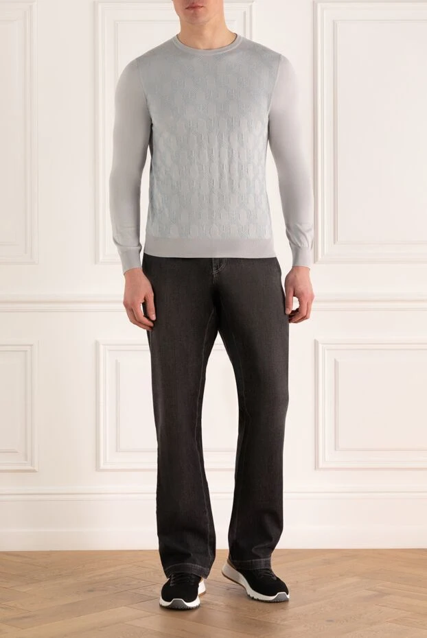 Zilli man gray cashmere and silk jumper for men купить с ценами и фото 167556 - photo 2