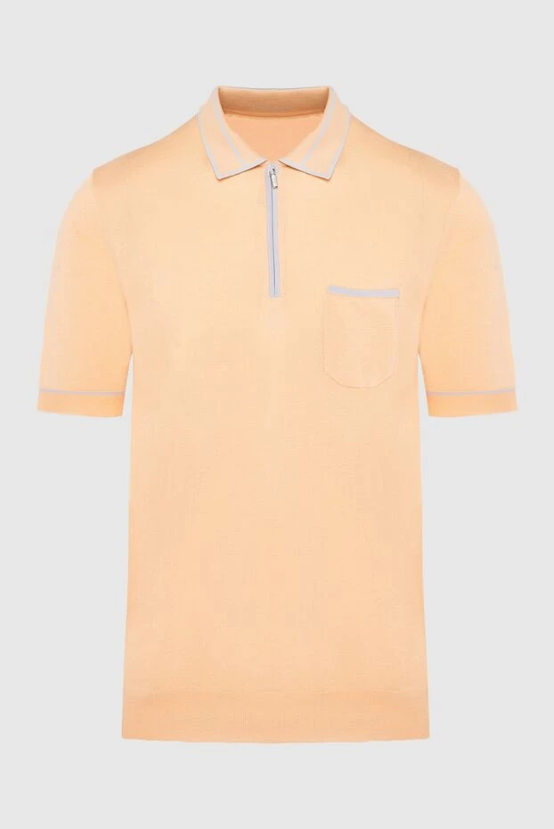 Zilli man cotton and silk polo orange for men купить с ценами и фото 167568 - photo 1