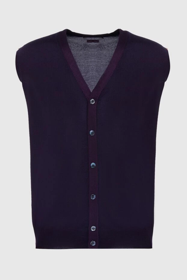 Zilli man men's cashmere and silk vest, purple купить с ценами и фото 167613 - photo 1