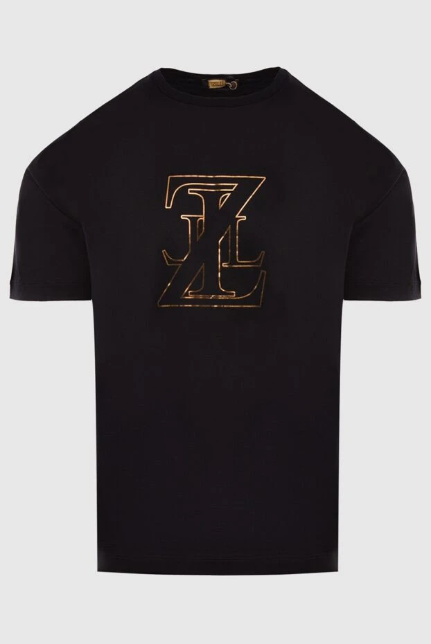 Zilli man black cotton t-shirt for men купить с ценами и фото 167620 - photo 1