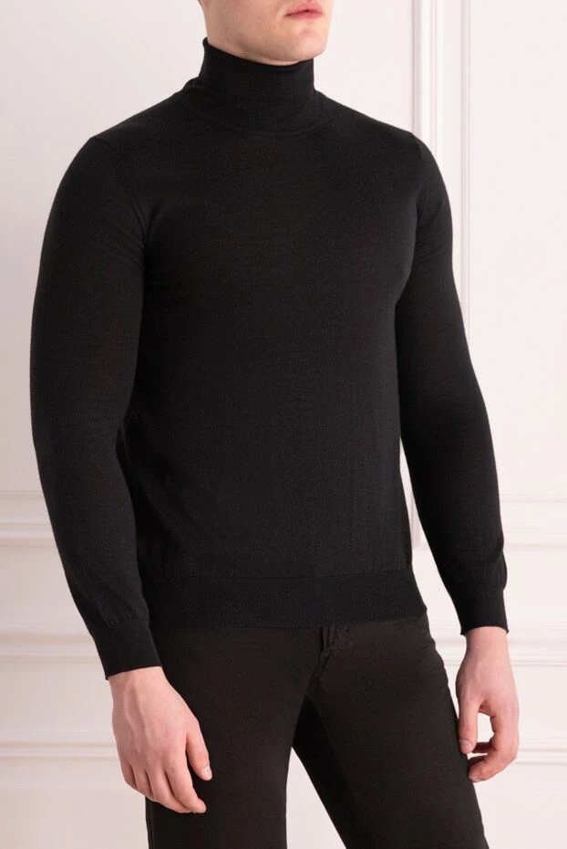 Zilli гольф мужской из кашемира и шелка черный 167650 - фото 3