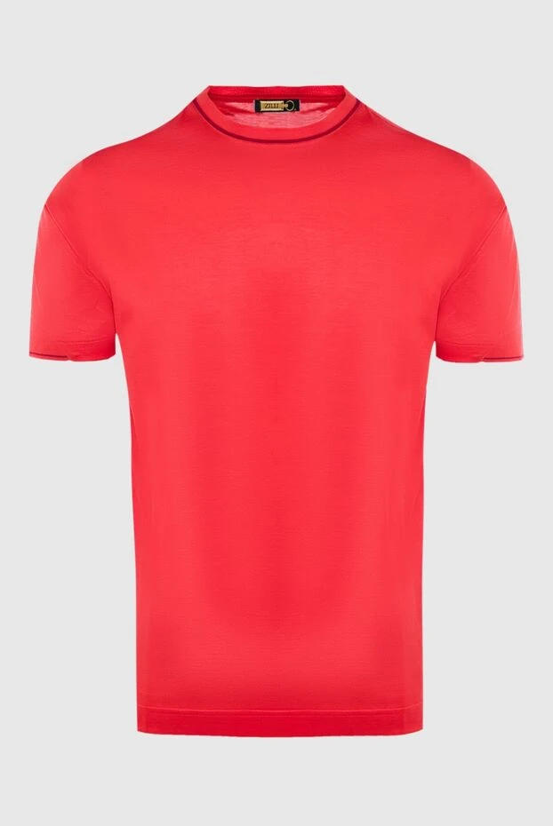 Zilli man red cotton t-shirt for men купить с ценами и фото 167691 - photo 1