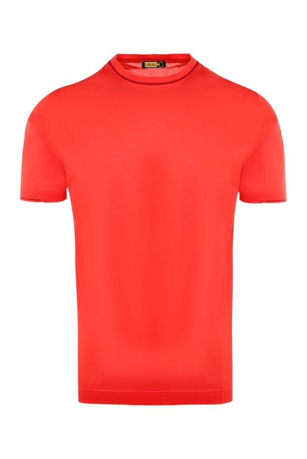 Zilli man red cotton t-shirt for men купить с ценами и фото 167691 - photo 1