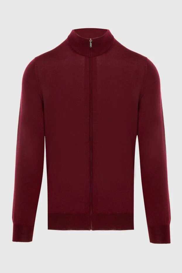 Zilli man men's cardigan made of cashmere and silk, burgundy купить с ценами и фото 167704 - photo 1