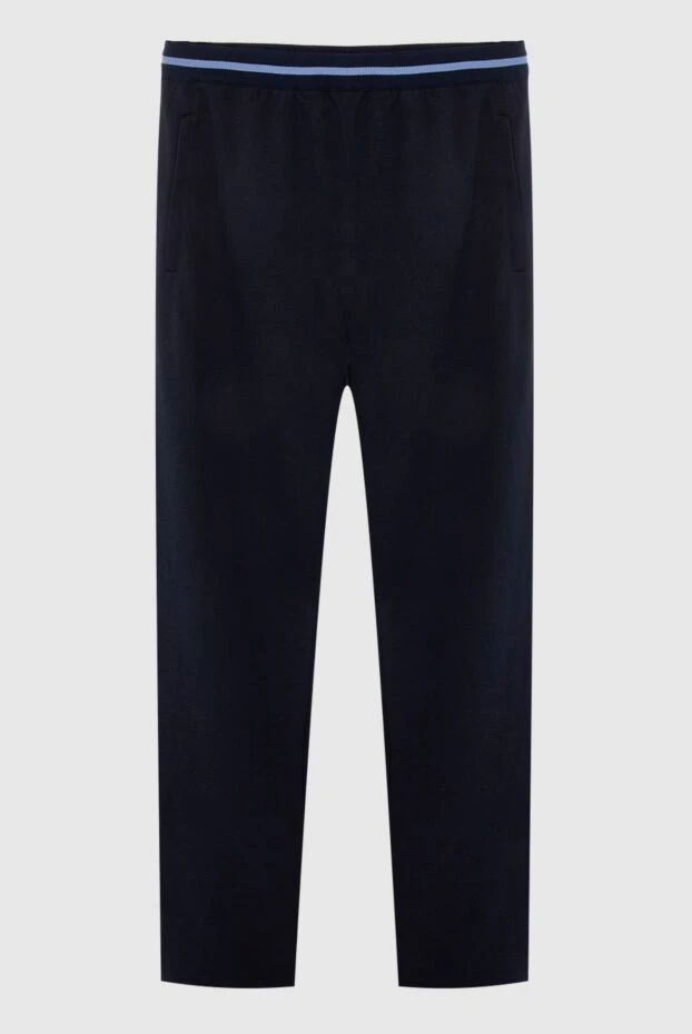 Zilli man men's sports trousers made of cotton, silk and polyamide, blue купить с ценами и фото 167718 - photo 1