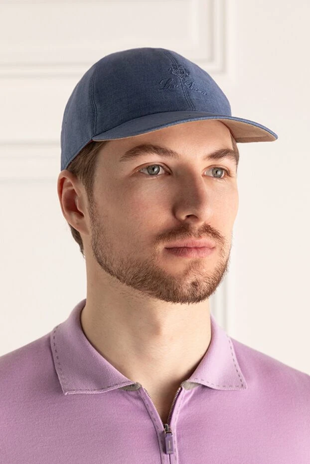 Loro Piana man blue cashmere cap for men купить с ценами и фото 167724 - photo 2