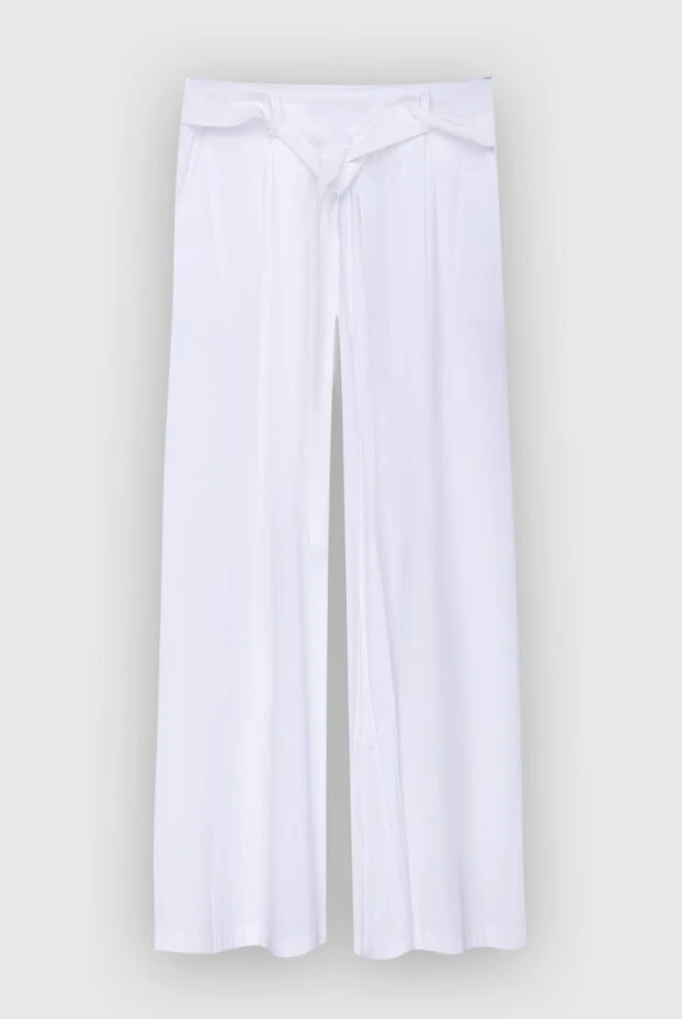 D.Exterior woman white cotton and polyamide trousers for women купить с ценами и фото 167779 - photo 1