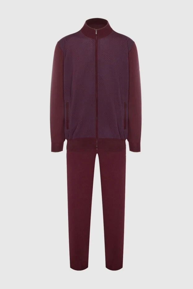 Zilli man men's sports suit made of cashmere and silk, burgundy купить с ценами и фото 167811 - photo 1