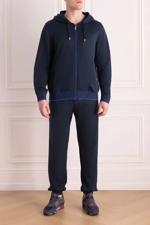 Zilli man men's sports suit made of polyamide, wool and silk, blue купить с ценами и фото 167823 - photo 2