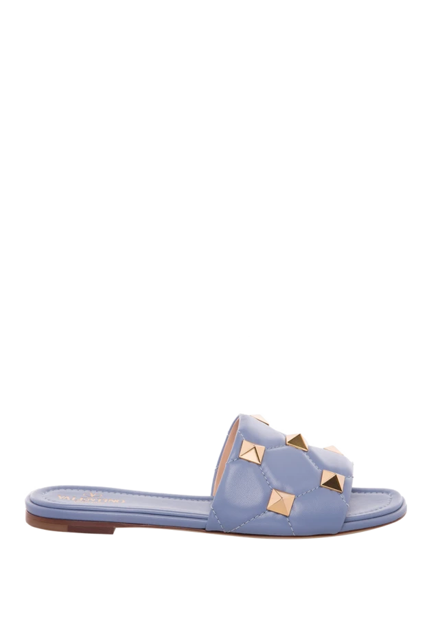 Valentino woman blue leather flip-flops for women купить с ценами и фото 167836 - photo 1