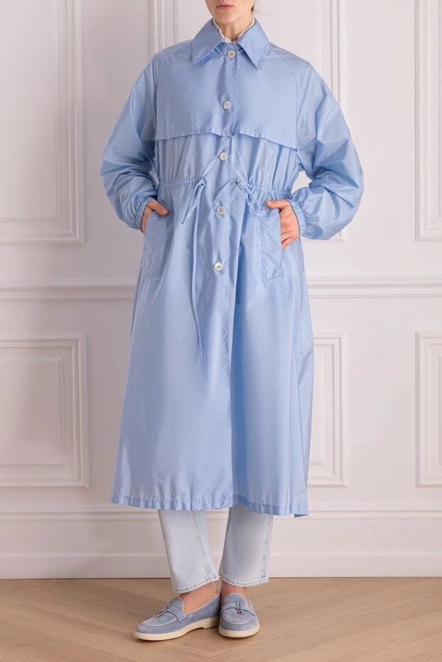 Prada woman women's blue polyamide raincoat купить с ценами и фото 167851 - photo 2