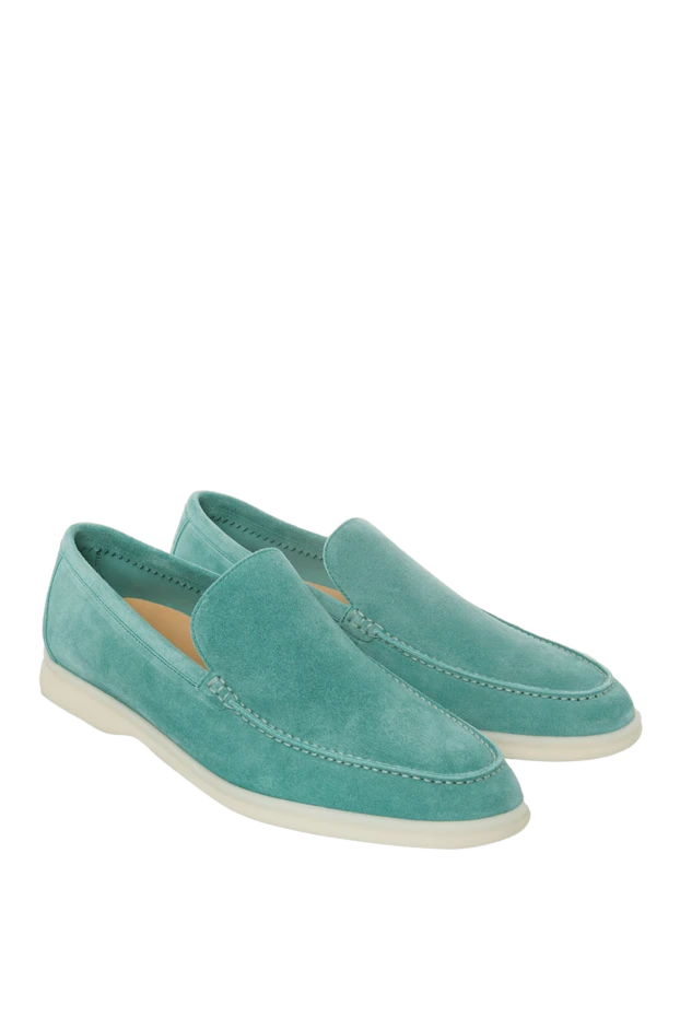 Loro Piana man green nubuck loafers for men купить с ценами и фото 167861 - photo 2