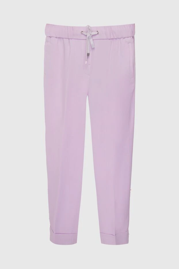 Peserico woman purple acetate and cupra trousers for women купить с ценами и фото 167892 - photo 1