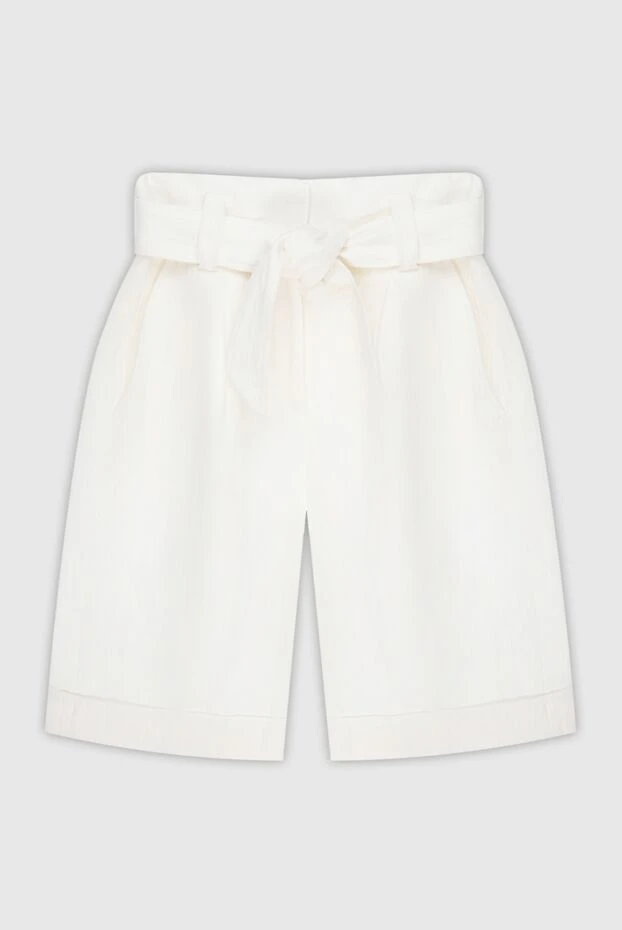 Peserico woman white linen shorts for women купить с ценами и фото 167898 - photo 1