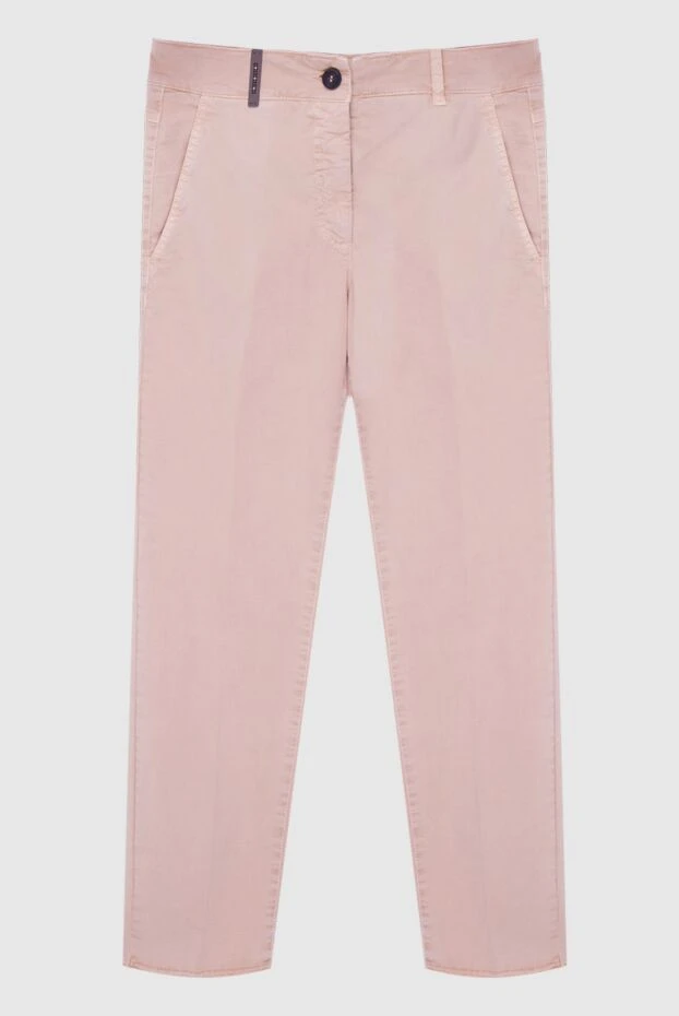 Peserico woman pink cotton trousers for women купить с ценами и фото 167912 - photo 1