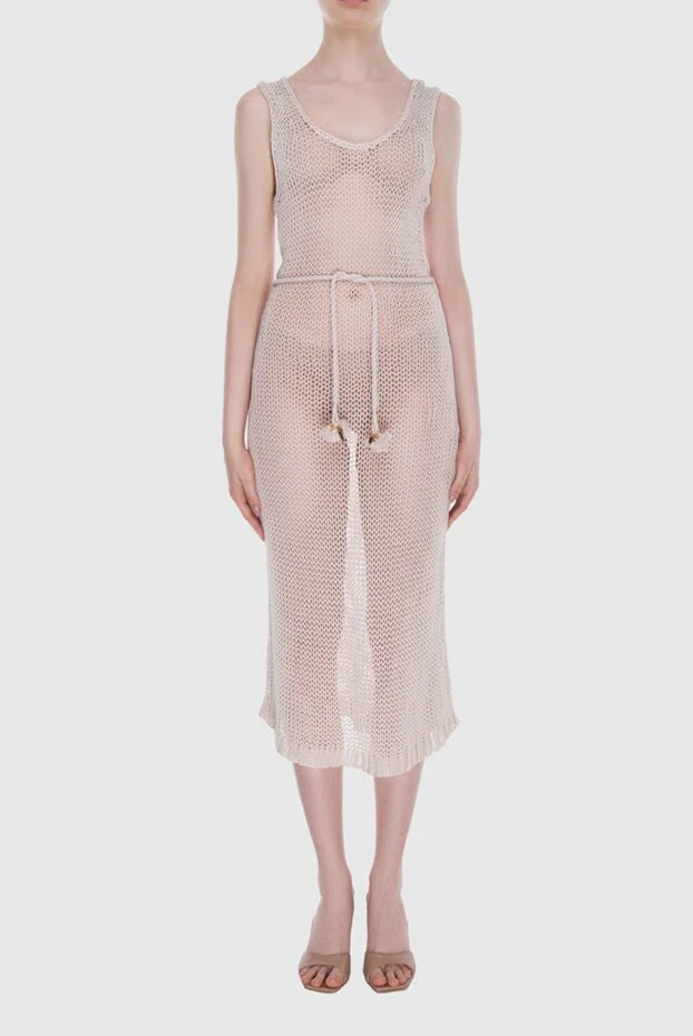 Knitted cotton sheer sleeveless midi dress - photo 2