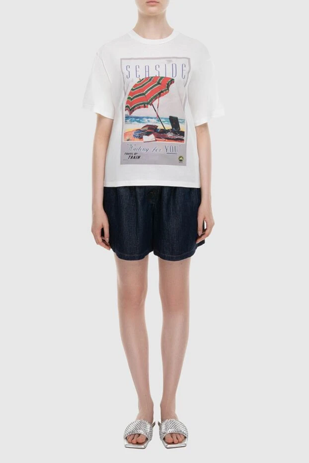 Zimmermann жағажай ретро басып шығарылған мақтадан жасалған ақ әйелдер футболкасы
167934 - фото 2